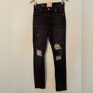 Revice Denim Jeans Black Ripped Size 28